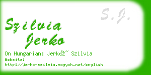 szilvia jerko business card